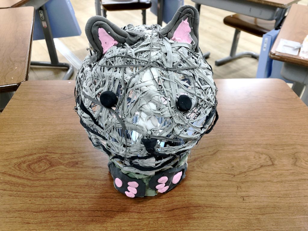 粘土で作ったオリジナルランプシェード