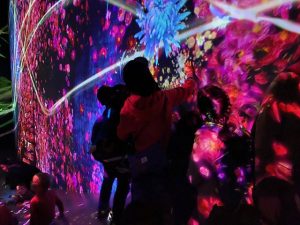 暗闇の中で幻想的な光の芸術！