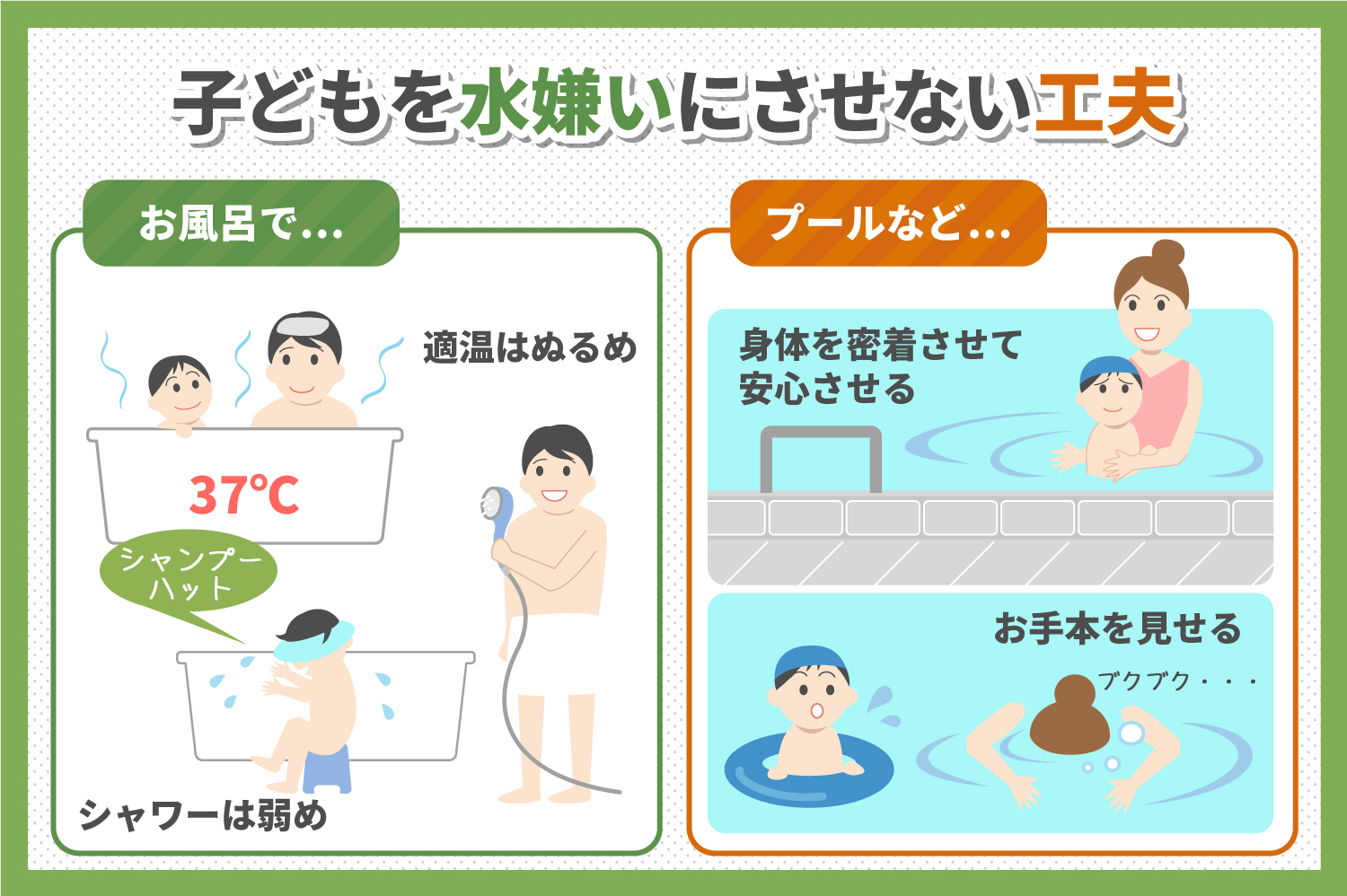 子どもを水嫌いにさせない工夫