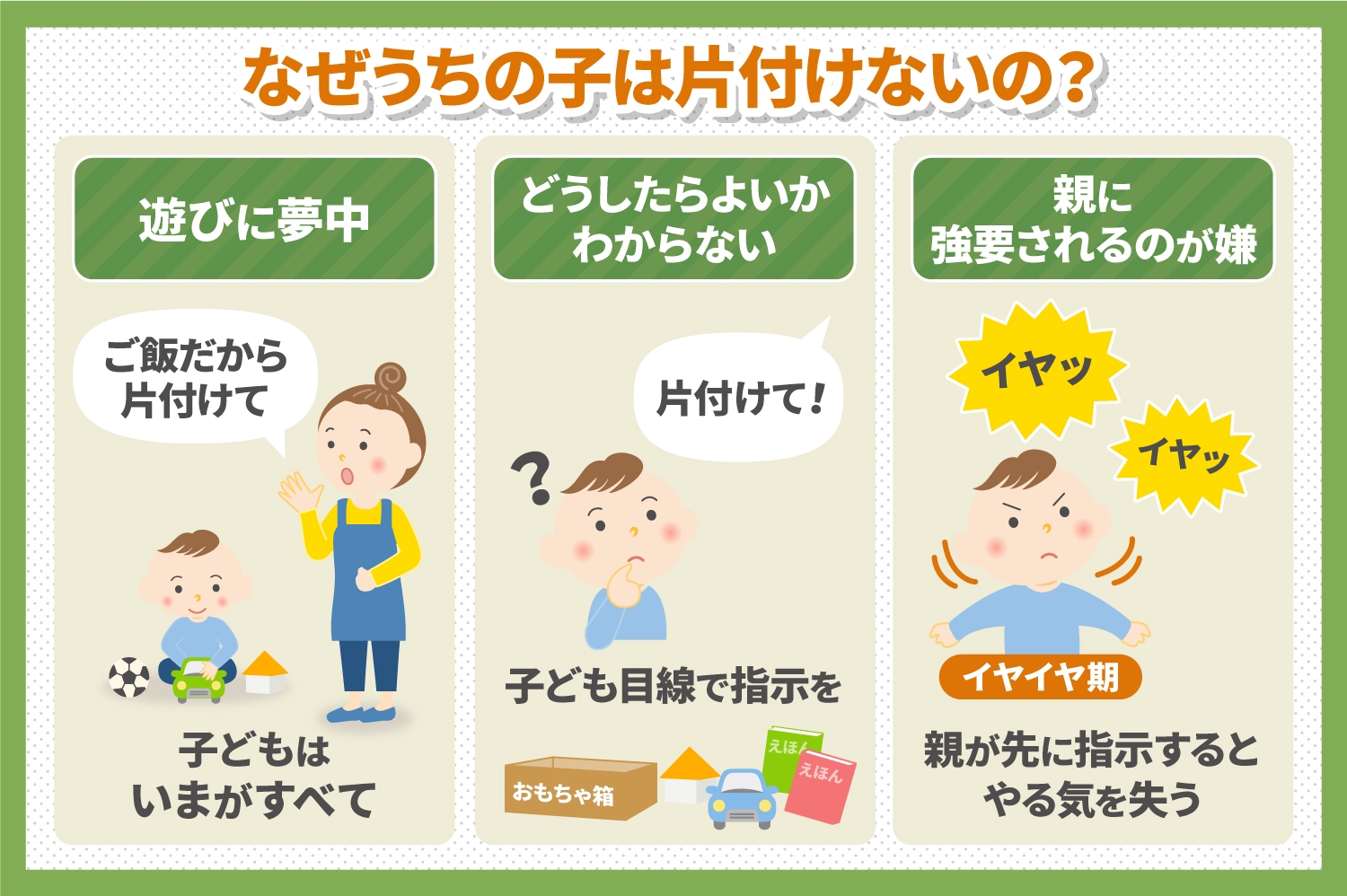 なぜうちの子は片付けないの？