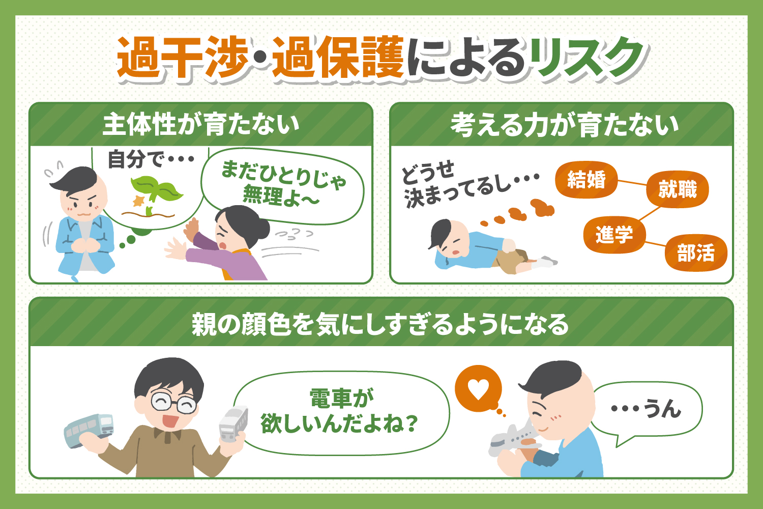 子どもの自立へ直結。子育て中、過干渉・過保護にならないために